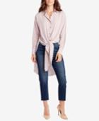 William Rast Juniors' Tie-hem Tunic Shirt