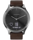 Garmin Vivomove Hr Brown Leather Strap Hybrid Smart Watch 43mm