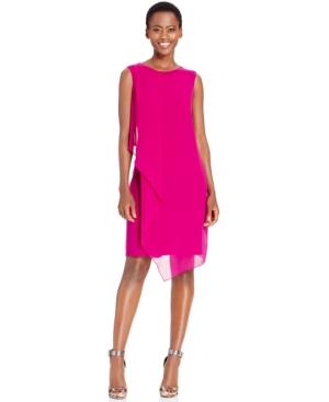 Style & Co. Draped Chiffon Shift Dress, Only At Macy's