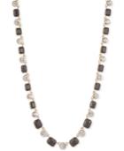 Anne Klein Silver-tone Stone And Crystal Necklace