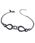 Inc International Concepts Jet-tone Dark Pave Linked Choker Necklace, Only At Macy's