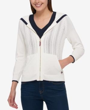 Tommy Hilfiger Zip Hooded Cardigan, Created For Macy's