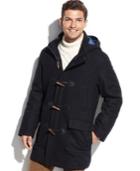 Tommy Hilfiger Toggle Navy Solid Hooded Overcoat