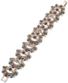 Marchesa Gold-tone Stone & Crystal Link Bracelet