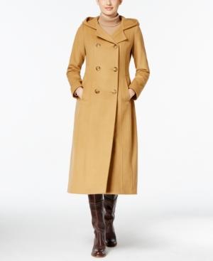 Anne Klein Petite Double-breasted Maxi Coat