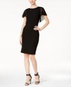 Calvin Klein Plus Size Chiffon Flutter-sleeve Sheath Dress