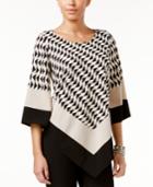 Alfani Printed V-hem Top, Created For Macy's