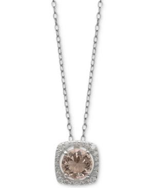 Giani Bernini Cubic Zirconia Halo 18 Pendant Necklace In Sterling Silver, Created For Macy's
