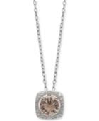 Giani Bernini Cubic Zirconia Halo 18 Pendant Necklace In Sterling Silver, Created For Macy's