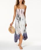 Raviya Tie-dyed Waterfall-hem Tube Dress Cover-up Women's Swimsuit