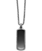 Scott Kay Men's Onyx (36 X 14mm) Dog Tag Necklace In Sterling Silver