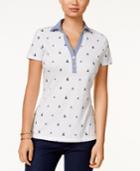Tommy Hilfiger Lana Sailboat-print Slim Polo Shirt
