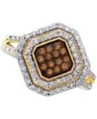 Wrapped In Love White And Brown Diamond Ring In 14k Gold (1/2 Ct. T.w.), Created For Macy's