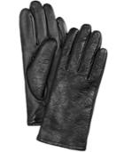 Charter Club Paisley-embossed Touchscreen Leather Gloves, Created For Macy's