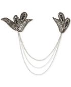 Deepa Silver-tone Bead Drape Hair Clip
