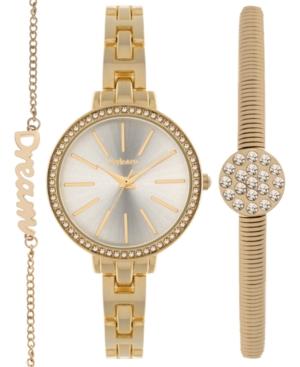 Style & Co. Women's Gold-tone Bracelet Watch And Bracelets Set 32mm Sy044g, Only At Macy's