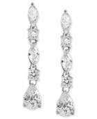 B. Brilliant Sterling Silver Earrings, Cubic Zirconia Five Station Earrings (2-9/10 Ct. T.w.)
