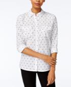 Maison Jules Cotton Polka-dot Shirt, Created For Macy's