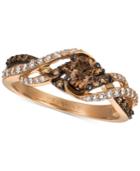 Le Vian Chocolatier Gladiator Weave Diamond Ring (3/4 Ct. T.w.) In 14k Rose Gold