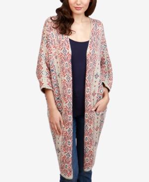 Lucky Brand Long Printed Cardigan
