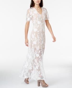Endless Rose Embroidered Illusion Maxi Dress