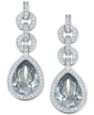 Swarovski Rhodium-tone Adore Drop Earrings