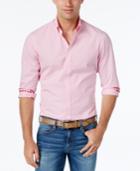Weatherproof Men's Mini-gingham Long-sleeve Shirt, Contrast Cuffs