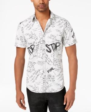 I.n.c. Men's Doodle-print Shirt, Created For Macy's