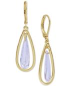 Lonna & Lilly Gold-tone Cubic Zirconia Orbital Drop Earrings