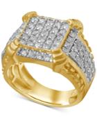 Men's Diamond Cluster Ring (2-1/4 Ct. T.w.) In 10k Gold
