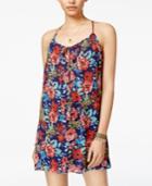 B Darlin Juniors' Floral-print Shift Dress