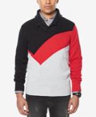 Sean John Men's Colorblocked Shawl-collar Sweater