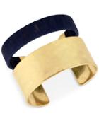 Lucky Brand Gold-tone Wrapped Double-row Cuff Bracelet