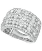 Diamond Multi-row Wide Statement Ring (2 Ct. T.w.) In 14k White Gold