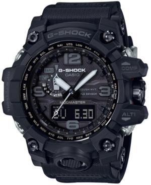 G-shock Men's Solar Analog-digital Master Of G Black Resin Strap Watch 56mm