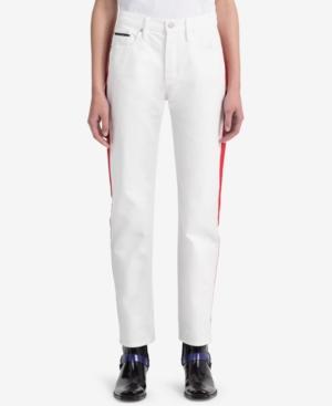 Calvin Klein Jeans Striped White Straight Jeans