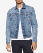Calvin Klein Jeans Men's Destructed Sky Denim Trucker Jacket