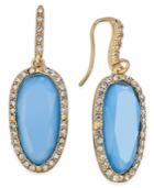 Inc International Concepts Gold-tone Pave And Blue Stone Drop Earrings, Only At Macy's