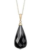 Gemma By Effy Faceted Onyx Drop Pendant In 14k Gold