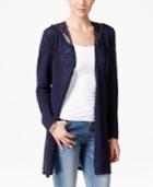 Style & Co. Lace-trim Long Cardigan, Only At Macy's
