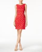 Connected Polka-dot Tiered Sheath Dress