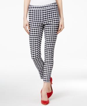 Maison Jules Gingham Pull-on Pants, Only At Macy's