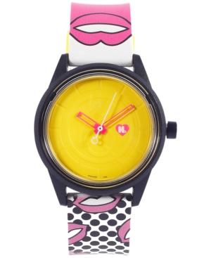 Harajuku Lovers Unisex Solar Emoji Smoochy Strap Watch 40mm Hl2316