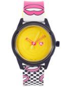 Harajuku Lovers Unisex Solar Emoji Smoochy Strap Watch 40mm Hl2316