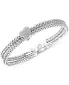 Effy Diamond Pave Heart Link Bracelet (1/4 Ct. T.w.) In Sterling Silver