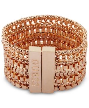 Guess Gold-tone Multi-chain Magnetic Flex Bracelet