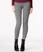 Maison Jules Plaid Pull-on Skinny Pants, Created For Macy's