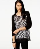 Style & Co. Petite Eyelash-knit Crew-neck Sweater, Only At Macy's