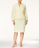 Le Suit Plus Size Three-button Tweed Skirt Suit