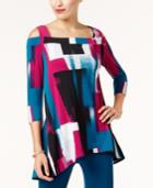 Alfani Printed Cold-shoulder Tunic, Created For Macy's
